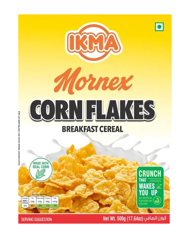 A carton of IKMA Mornex corn flakes